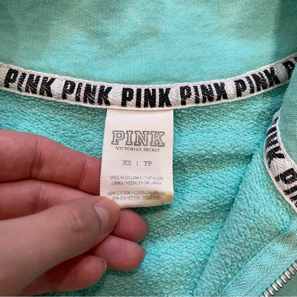 VS PINK | Teal Blue Half Zip Sweater 💚 - Picture 2 of 3
